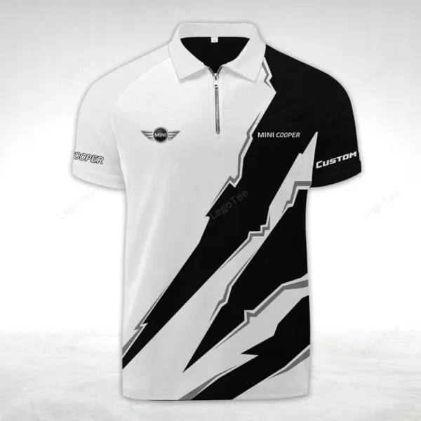 mini cooper zipper polo shirt gift for mini cooper lovers gift for gift for him husband boyfriend car128021025073 0zbyp