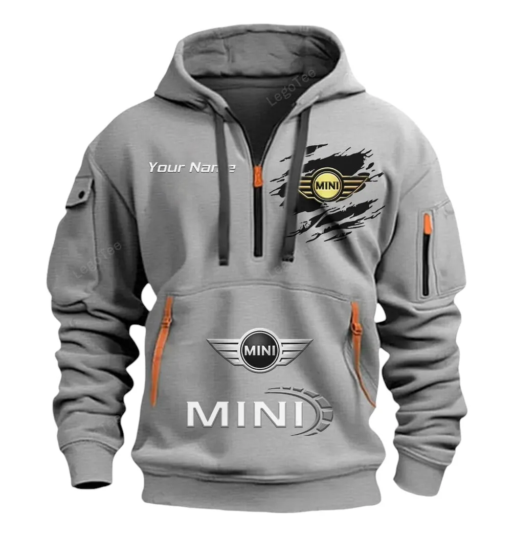 mini half zip hoodie car113021425855 best gift for him husband boyfriend gray