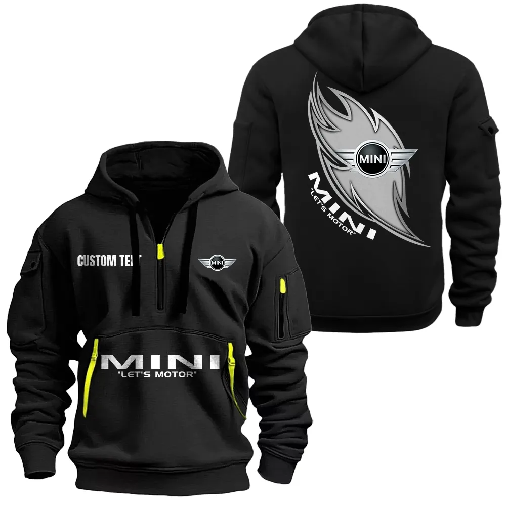 mini hoodie half zipper car1701112135 car all over print hoodie half zipper black 8z6oo