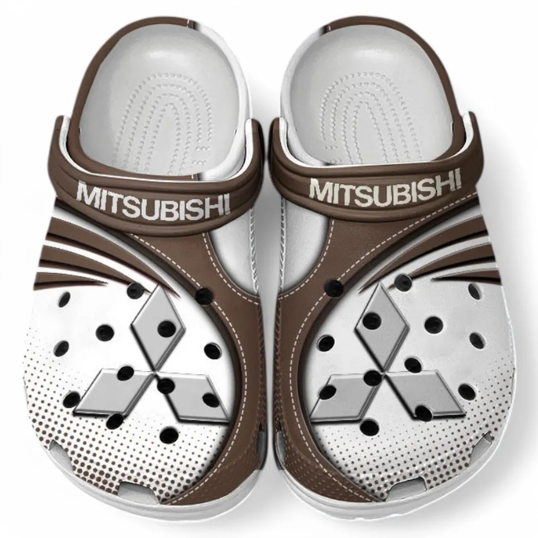 Mitsubishi Crocs Sandals For Men Women, Gift For Mitsubishi Fan CAR181031525732 - Brown
