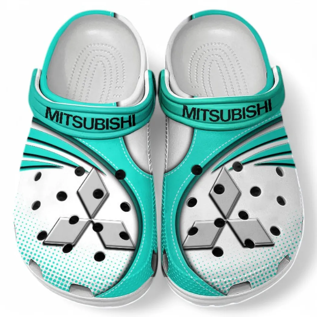 Mitsubishi Crocs Sandals For Men Women, Gift For Mitsubishi Fan CAR181031525732 - Cyan
