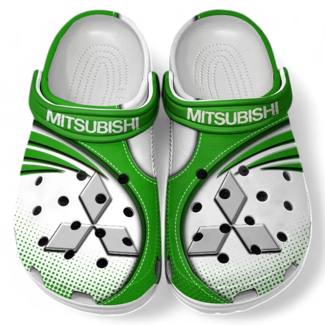 Mitsubishi Crocs Sandals For Men Women, Gift For Mitsubishi Fan CAR181031525732 - Green