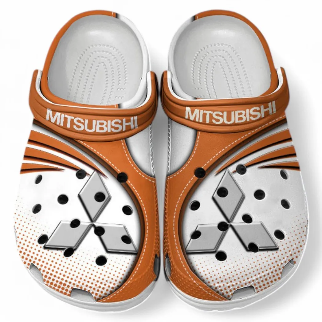 Mitsubishi Crocs Sandals For Men Women, Gift For Mitsubishi Fan CAR181031525732 - Orange
