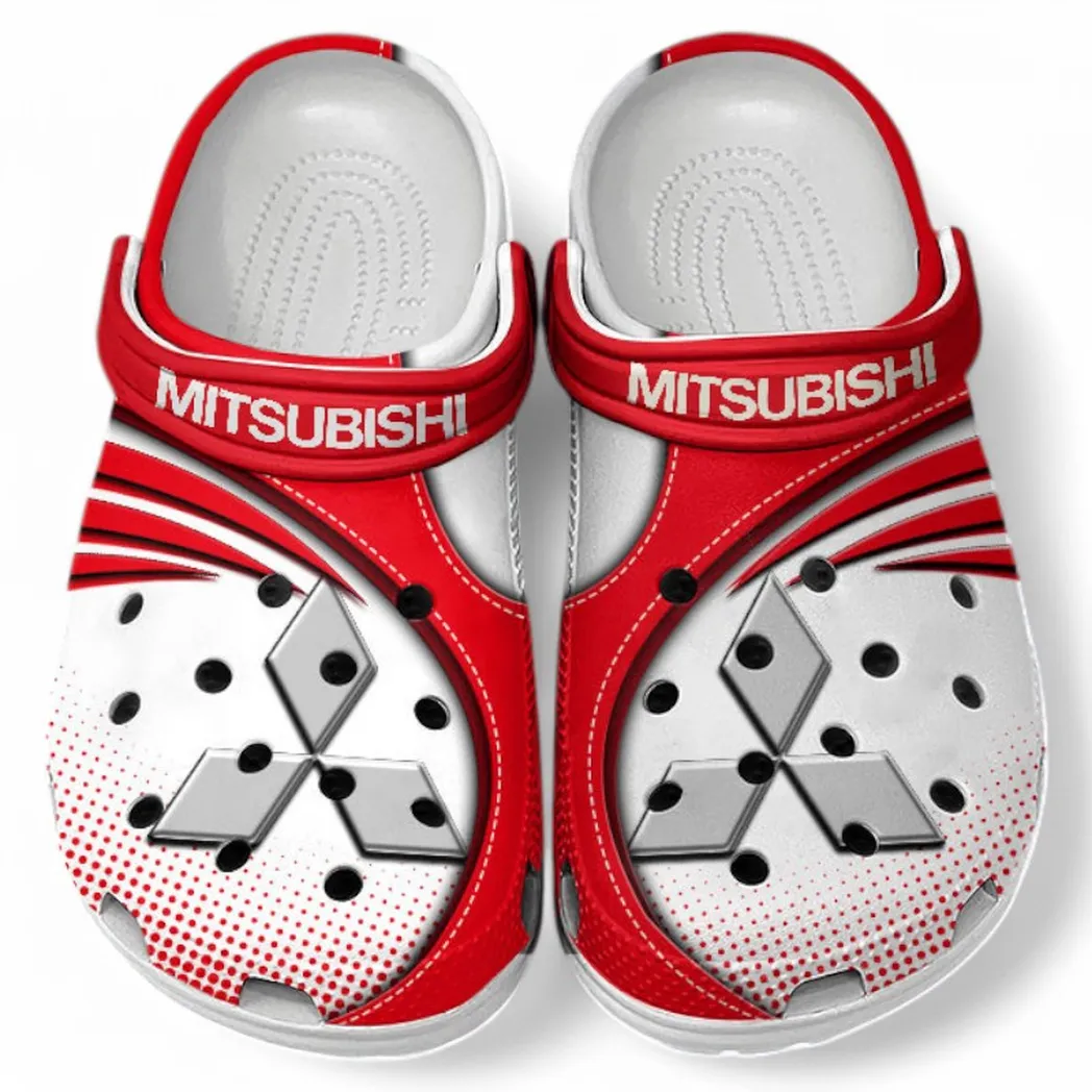 Mitsubishi Crocs Sandals For Men Women, Gift For Mitsubishi Fan CAR181031525732 - Red