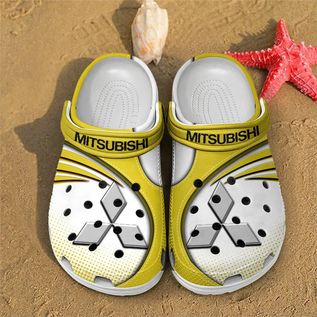 mitsubishi crocs sandals for men women gift for mitsubishi fan car181031525732 yellow yog0z