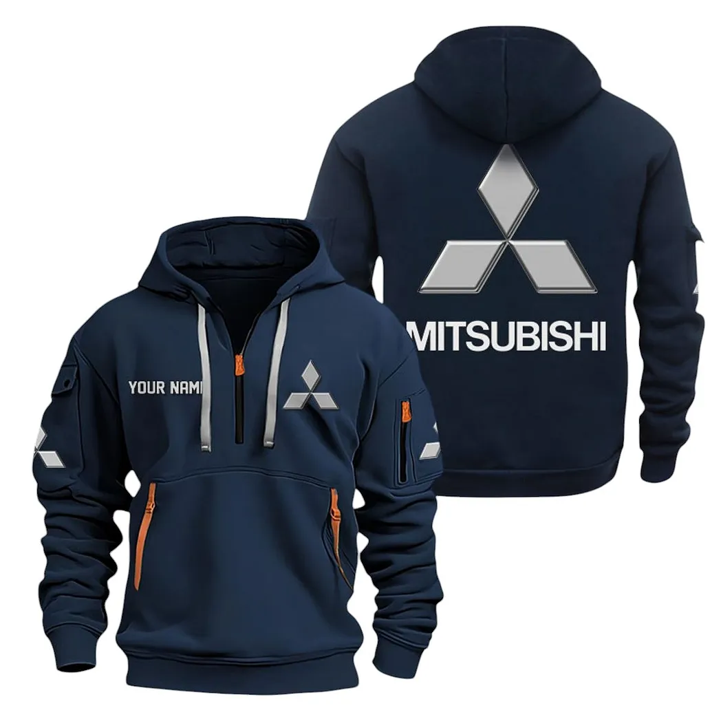 mitsubishi half zip hoodie for men gift for mitsubishi lovers car20022125674 navy w7fnu