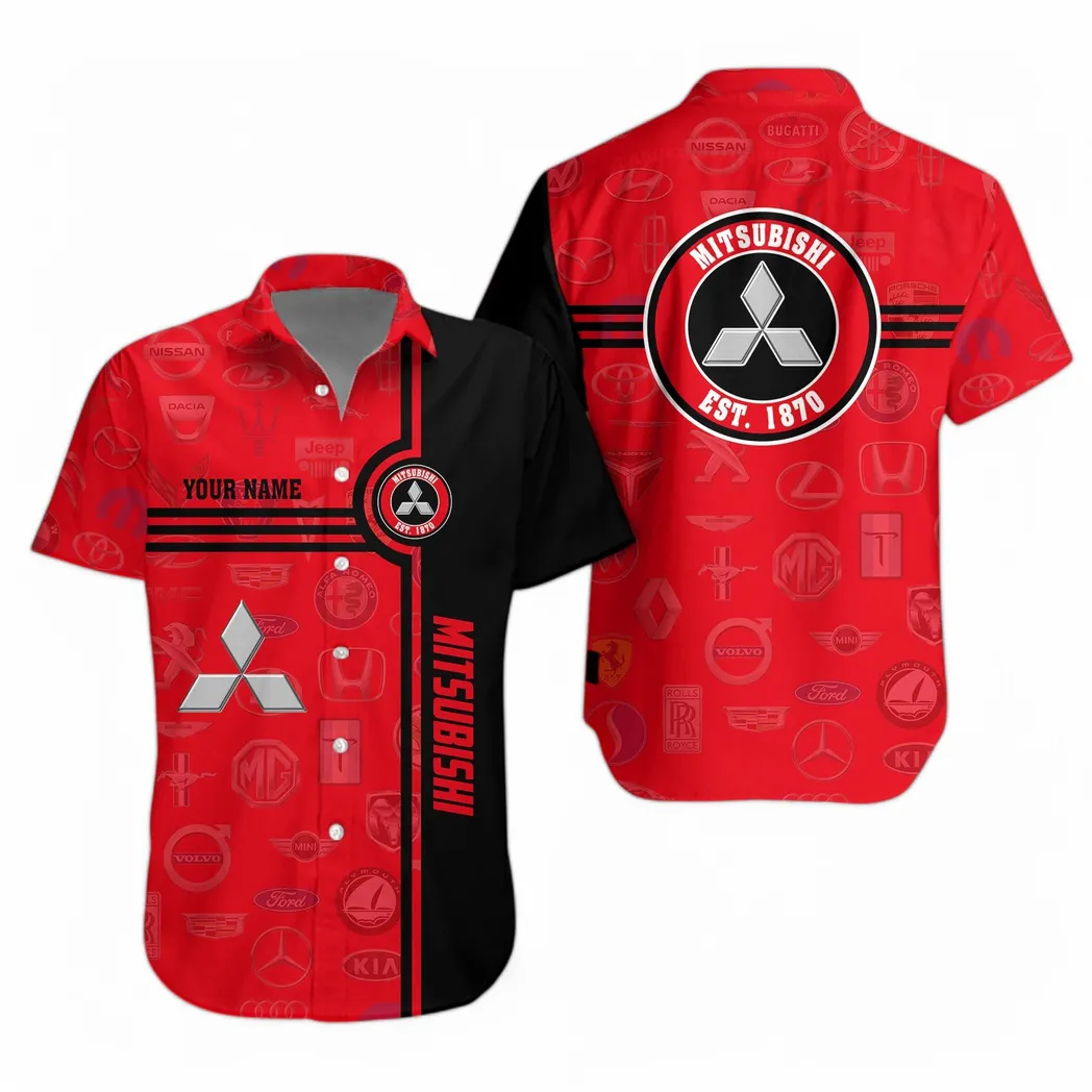 mitsubishi hawaiian shirt for men all logo gift for mitsubishi fan car174022525050 rjmim