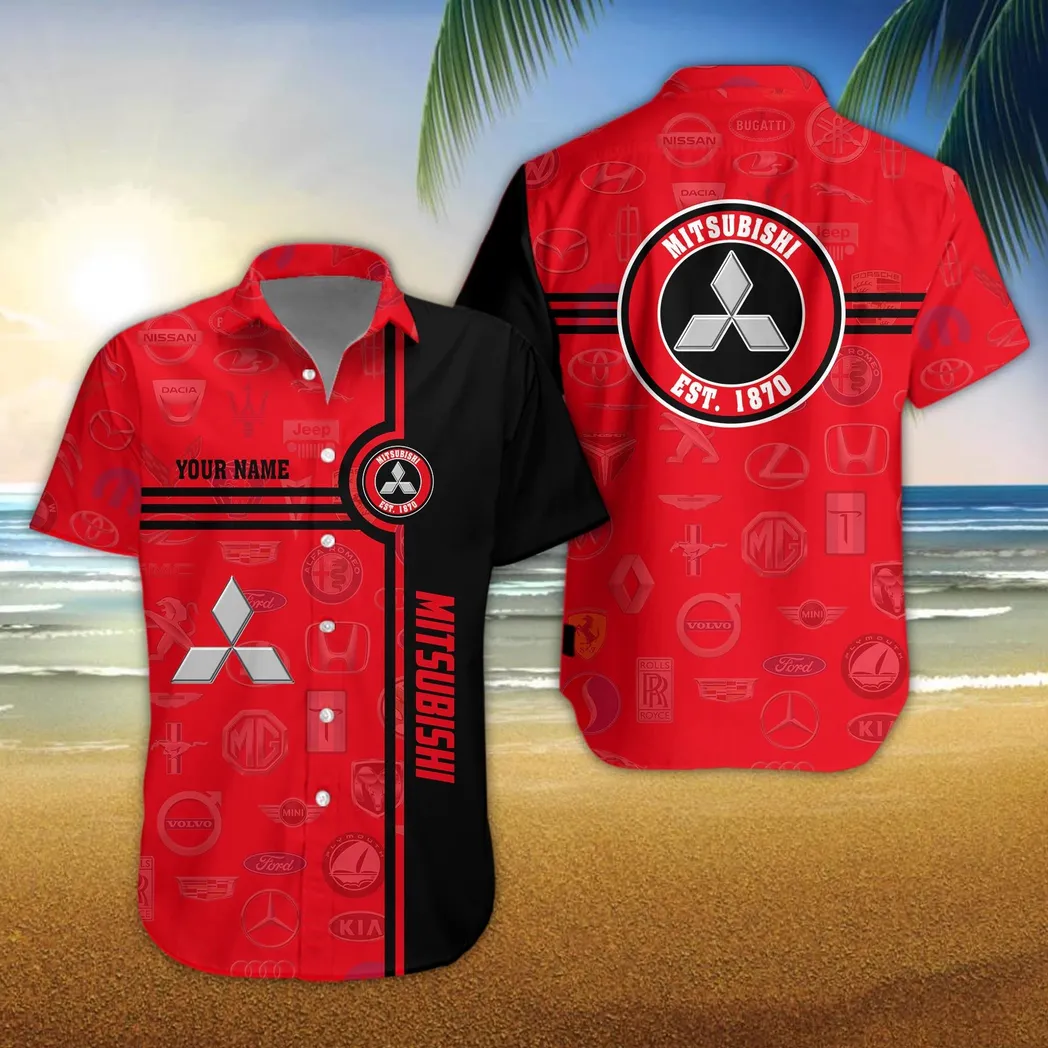 mitsubishi hawaiian shirt for men all logo gift for mitsubishi fan car174022525050 sarpf