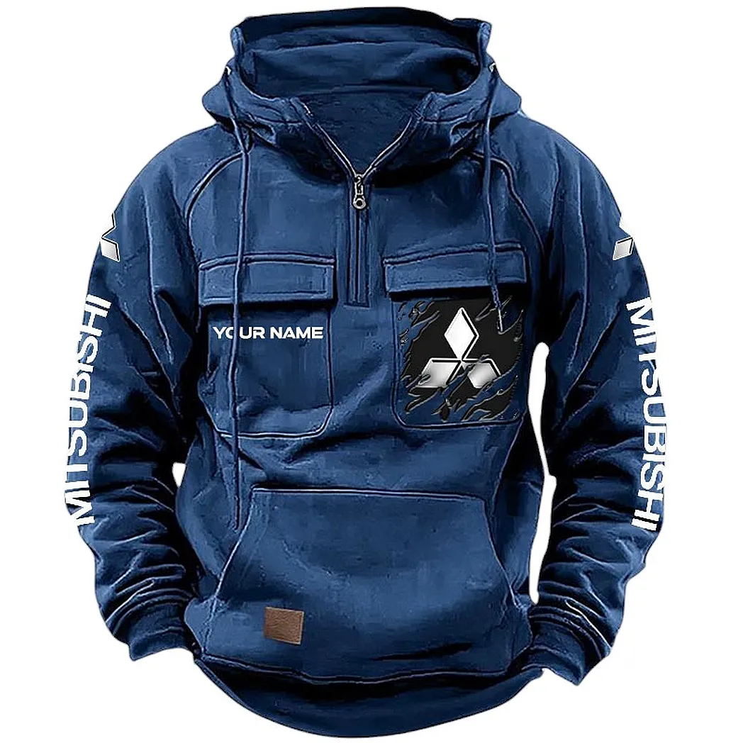 mitsubishi hoodie tactical quarter zip gift for mitsubishi lovers car164022425173 dark blue 5memf
