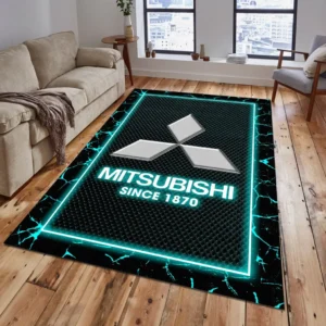 mitsubishi rug gift for mitsubishi lovers gift for him husband boyfriend car5202192558 cyan yymki