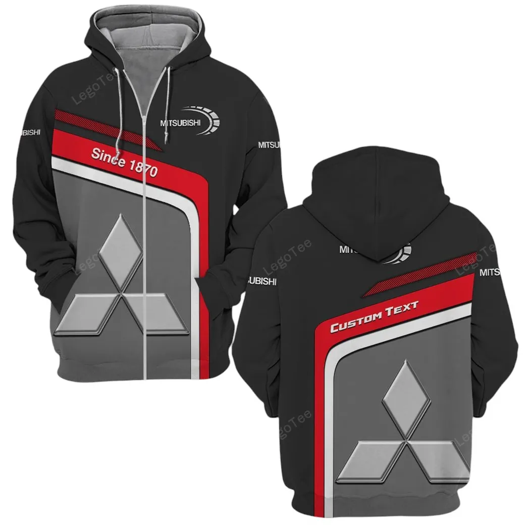 mitsubishi zipper hoodie gift for mitsubishi lovers gift for him husband boyfriend car11103032553 owtm5
