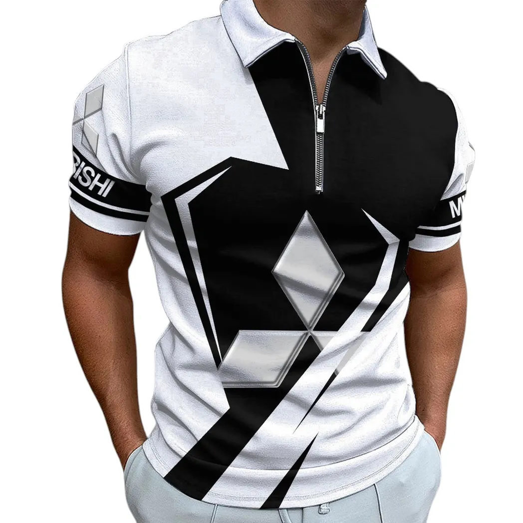 mitsubishi zipper polo shirt gift for mitsubishi lovers gift for him husband boyfriend car3202122527