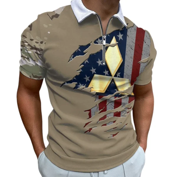 mitsubishi zipper polo shirt gift for mitsubishi lovers gift for him husband boyfriend car340213054 1 0nlhz
