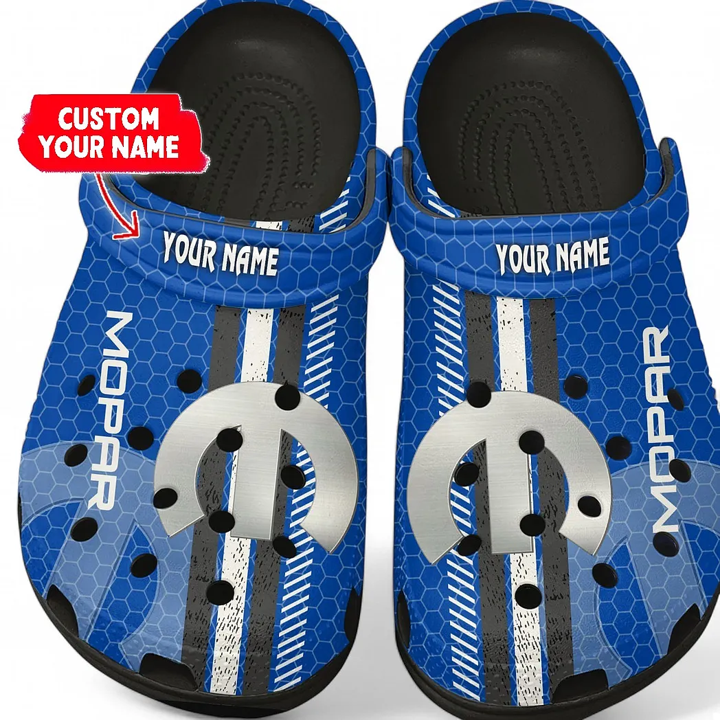 Mopar Crocs Shoes Gift For Mopar Lovers, Birthday Gift For Husband, Boyfriend CAR82022025633 - Black