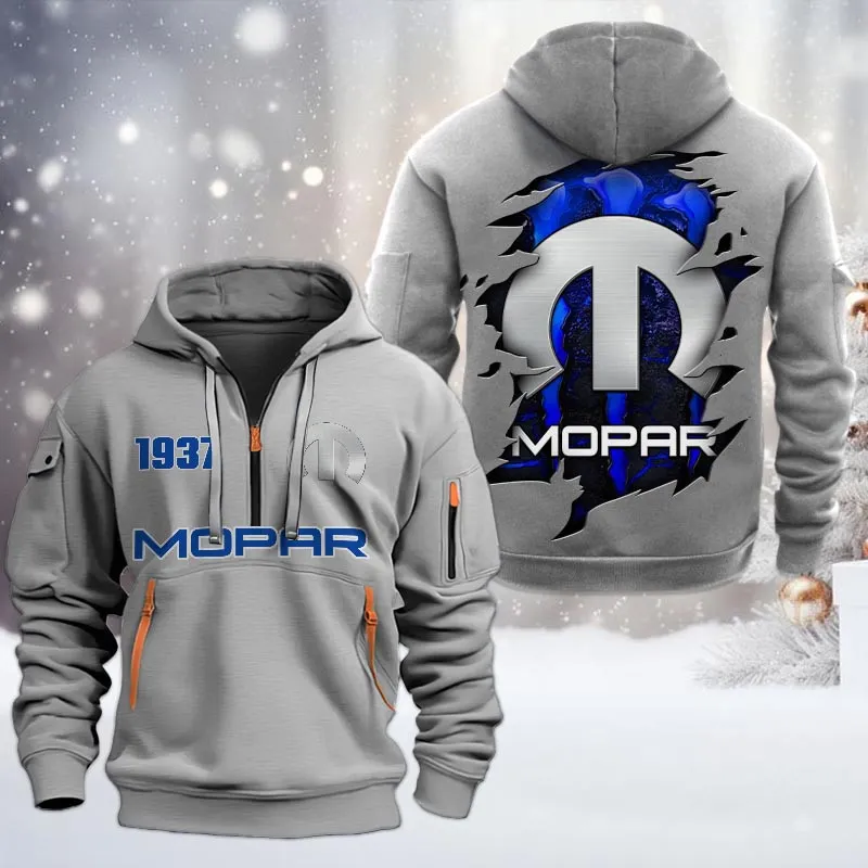 mopar half zip hoodie all over print half zip hoodies for men car198032757 gray f1tb2