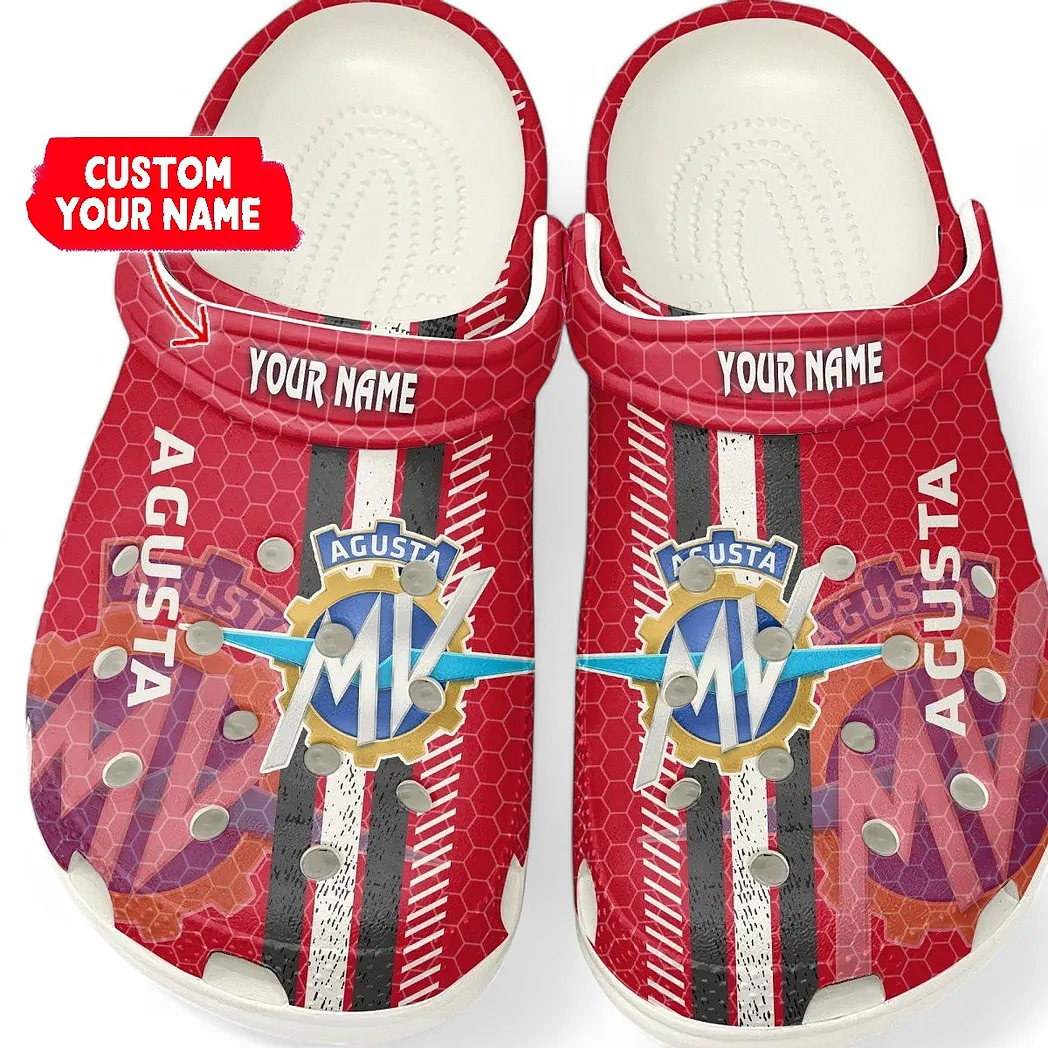 MV Agusta Crocs Shoes Gift For MV Agusta Lovers, Birthday Gift For Husband, Boyfriend CAR82022025636 - White