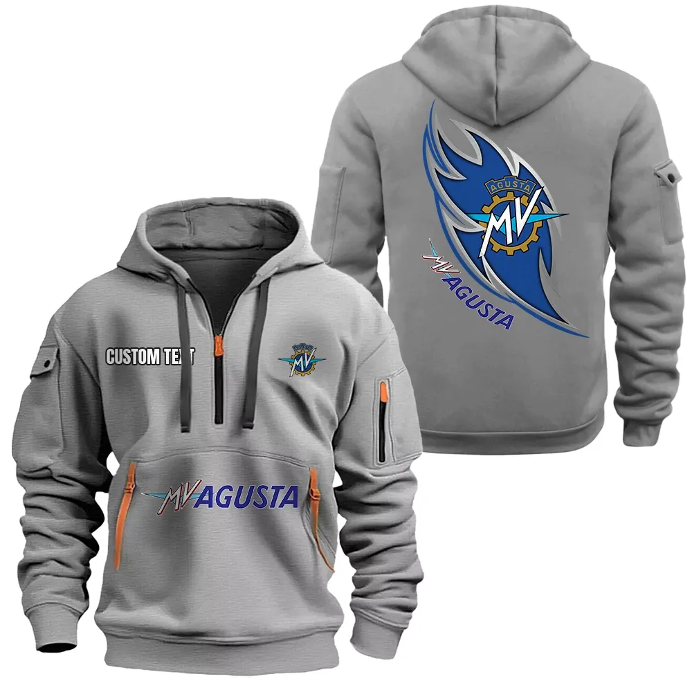 mv agusta hoodie half zipper car1701112143 car all over print hoodie half zipper gray vnhwz