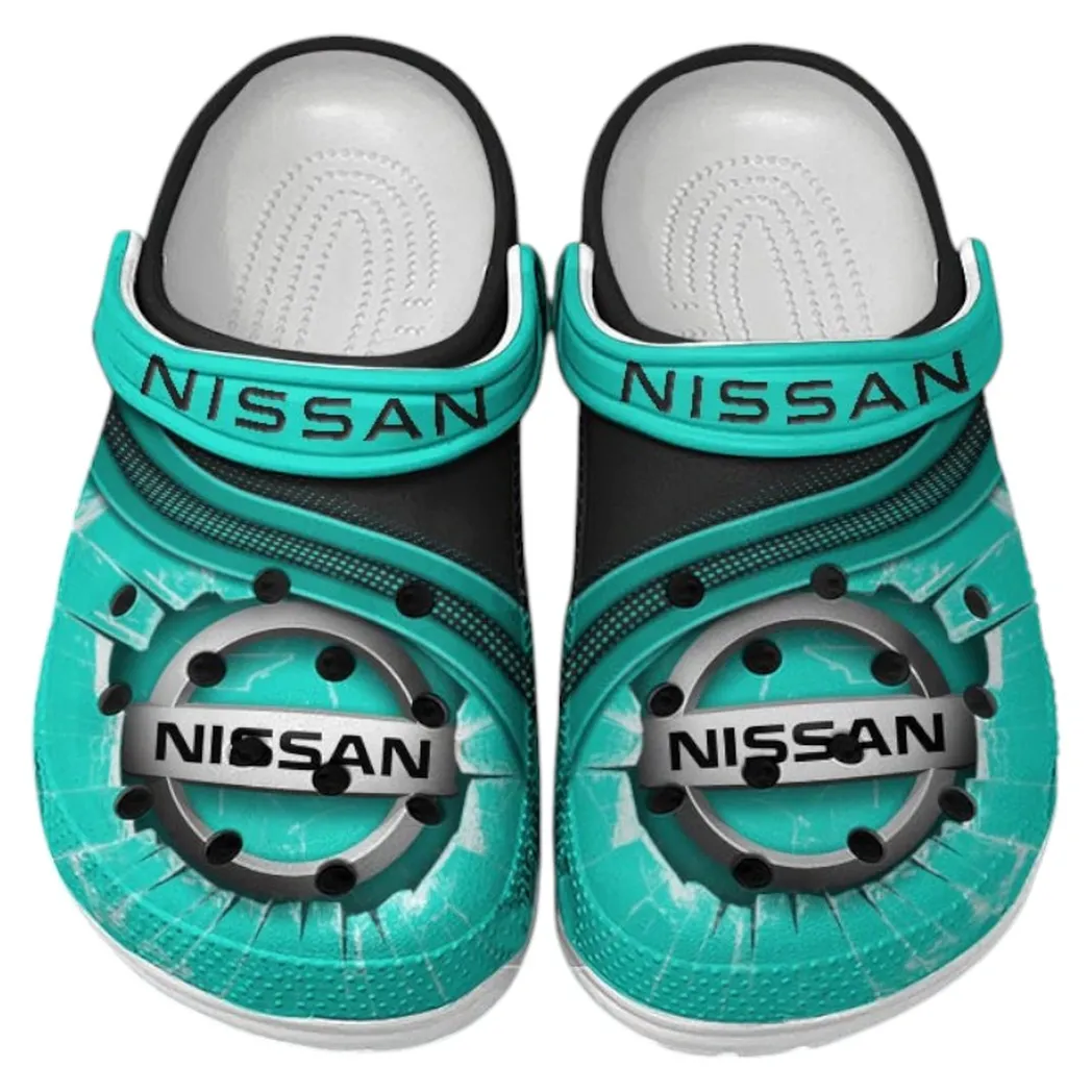 Nissan Crocs Clogs Men Women, Gift For Nissan Fan CAR188032025134 - Cyan