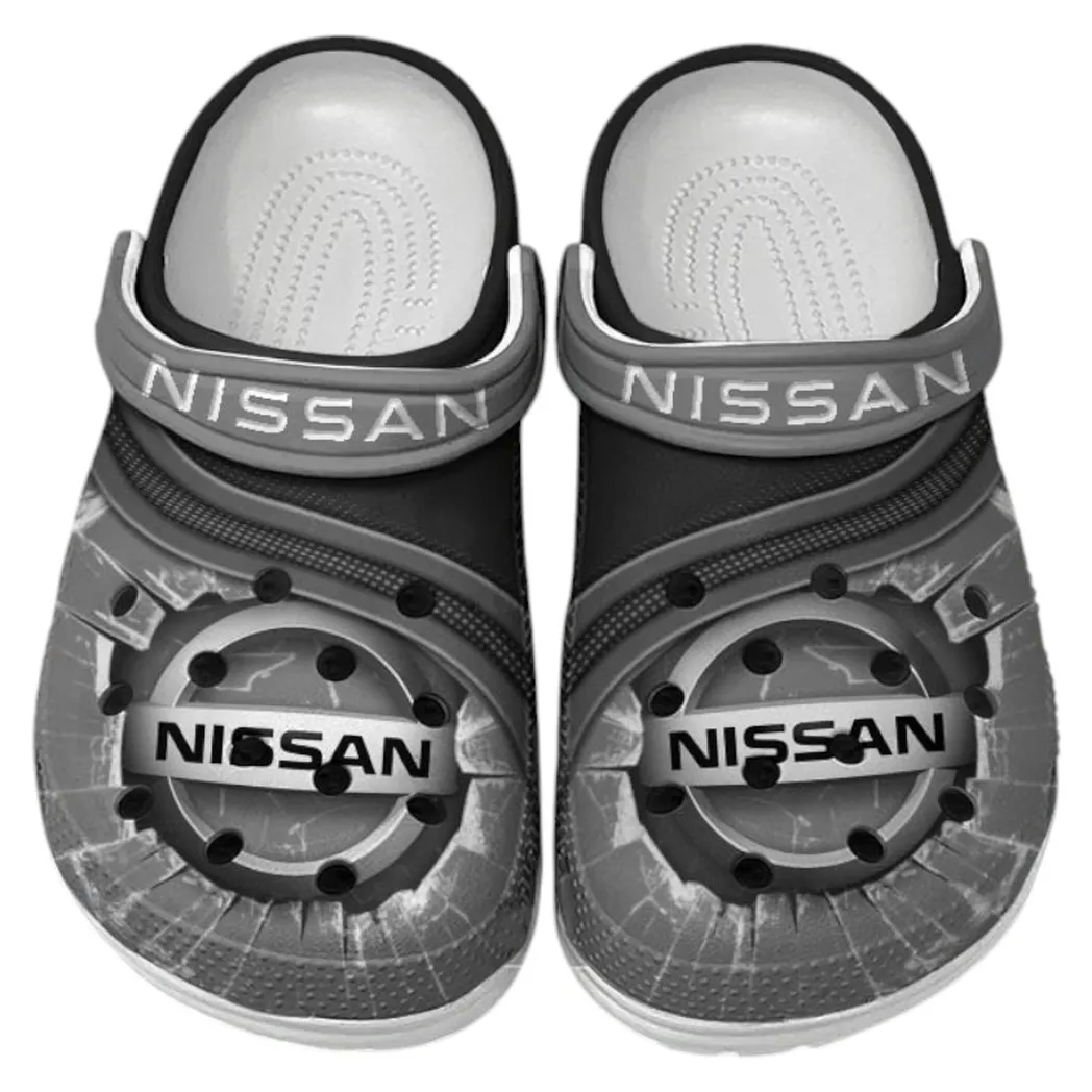Nissan Crocs Clogs Men Women, Gift For Nissan Fan CAR188032025134 - Gray