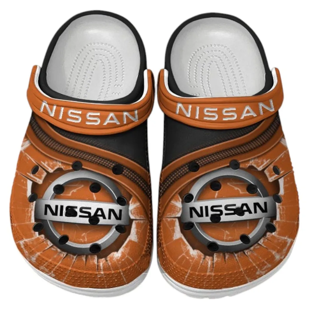 Nissan Crocs Clogs Men Women, Gift For Nissan Fan CAR188032025134 - Orange