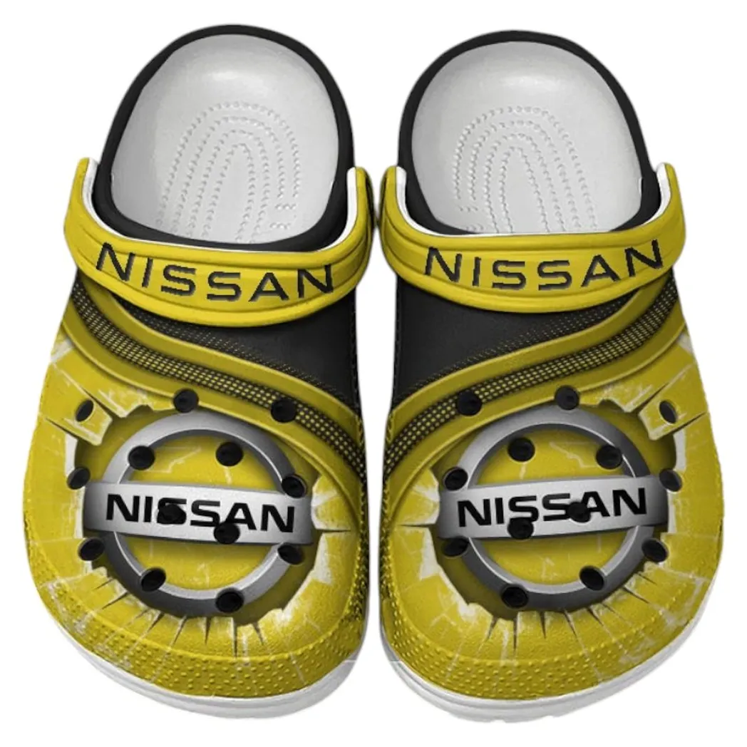 Nissan Crocs Clogs Men Women, Gift For Nissan Fan CAR188032025134 - Yellow