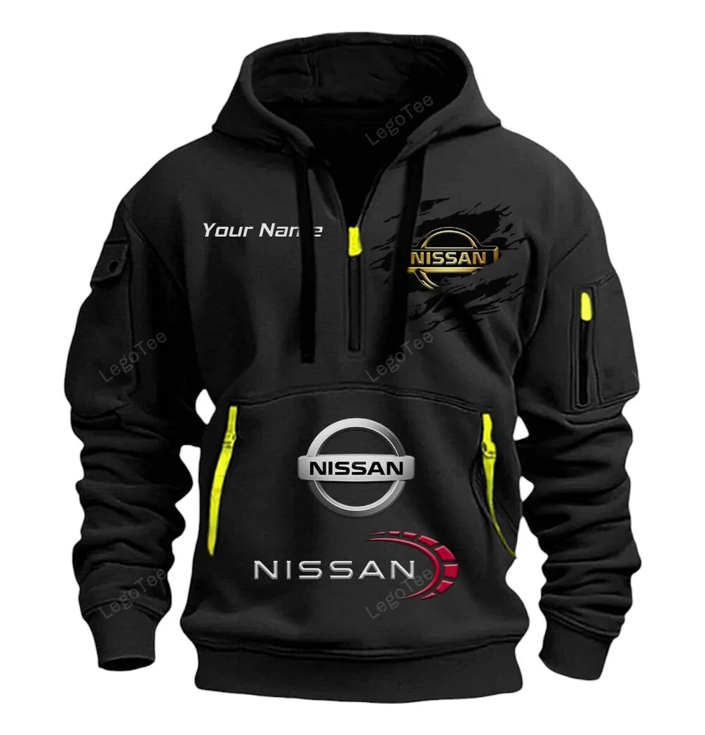 nissan half zip hoodie car113021425801 best gift for him husband boyfriend black