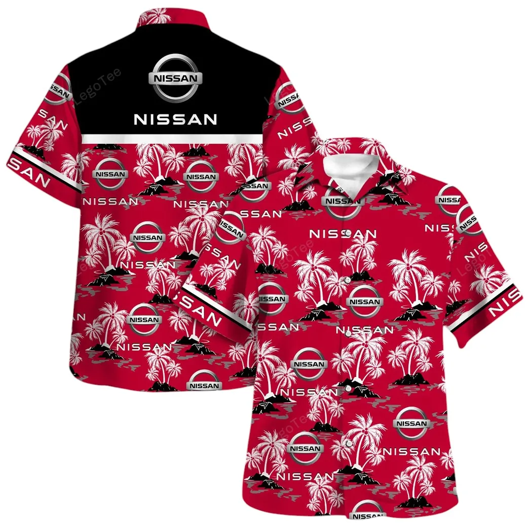 nissan hawaiian shirt set for men gift for nissan lovers gift for him husband boyfriend car144021125504 1 hpw3i