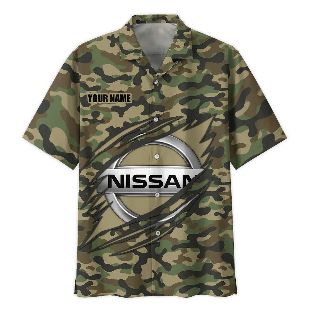 nissan hawaiian shirt style camo oversized hawaiian car210040825724 by5kj