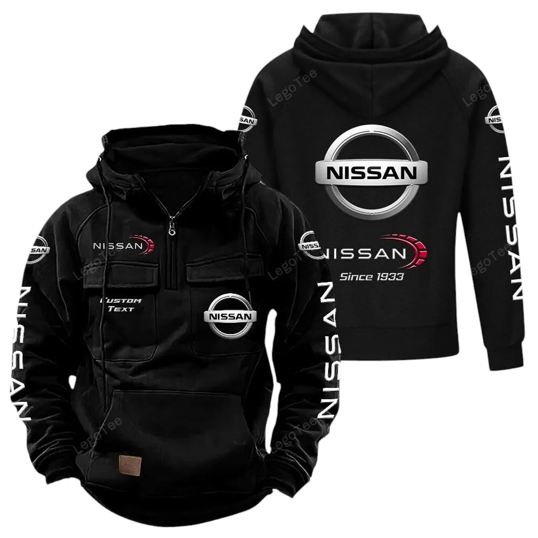 nissan tactical quarter zip hoodie gift for nissan lovers gift for him husband boyfriend black car96021425699 2 6q2mq