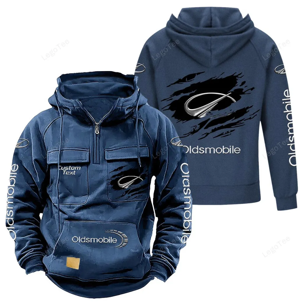 Oldsmobile Tactical Quarter Zip Hoodie, Gift For Oldsmobile Lovers, Gift For Him, Husband, Boyfriend - Dark Blue CAR122021425073-3