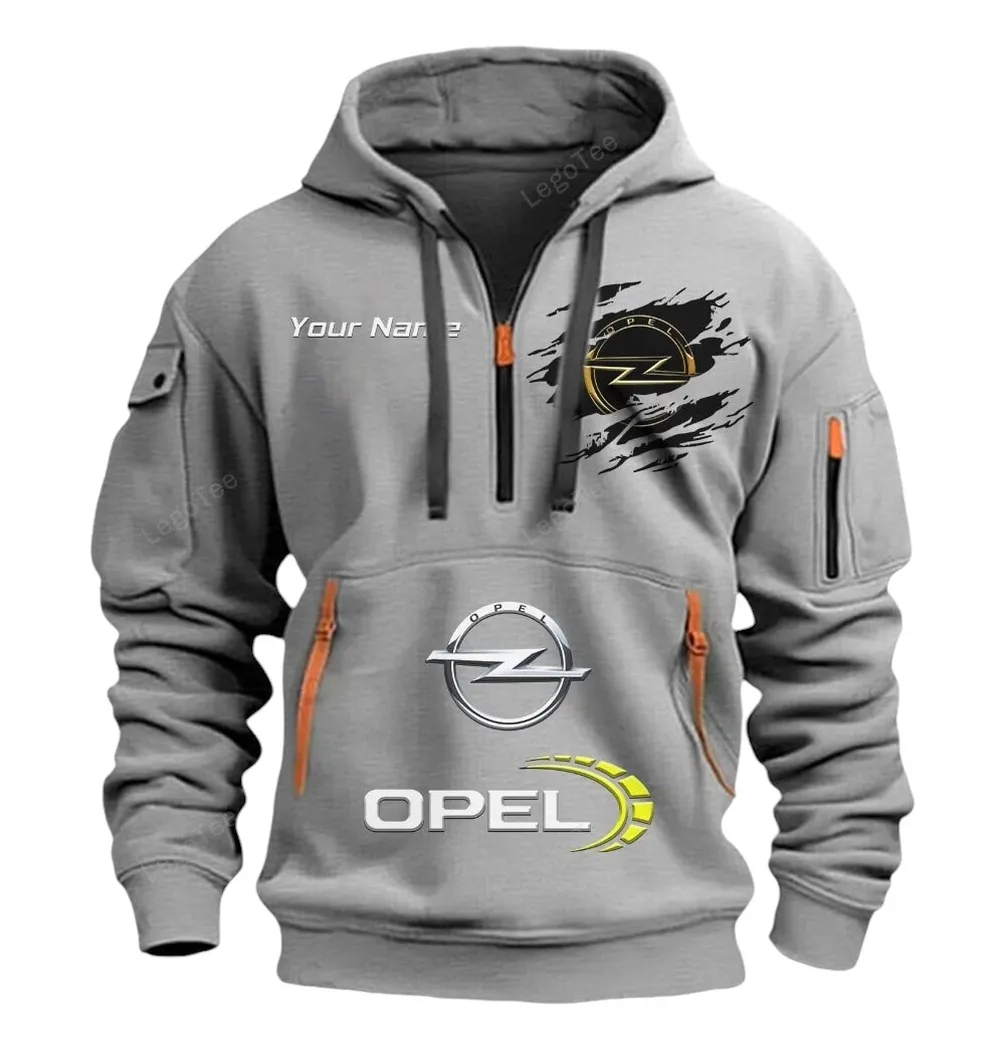 opel half zip hoodie car113021425846 best gift for him husband boyfriend gray inguf