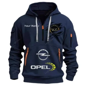 Opel Half Zip Hoodie CAR113021425846, Best Gift for Him, Husband, Boyfriend - Navy
