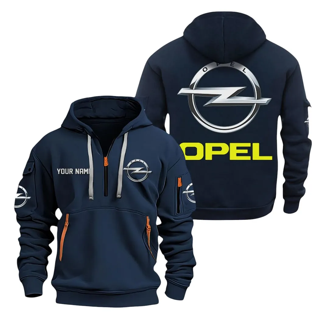 Opel Half Zip Hoodie For Men, Gift For Opel Lovers CAR20022125725 - Navy