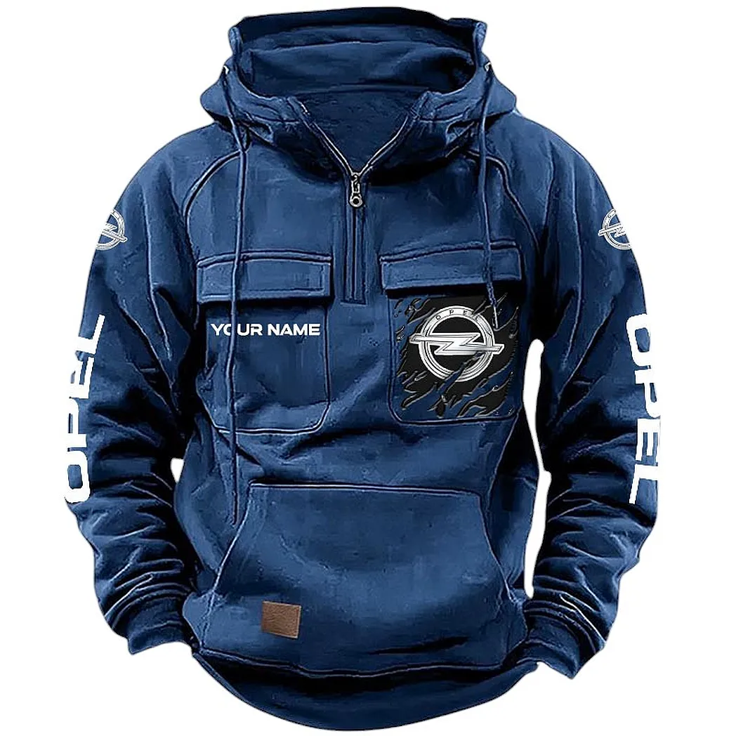 Opel Hoodie Tactical Quarter Zip, Gift For Opel Lovers CAR164022425177 - Dark Blue