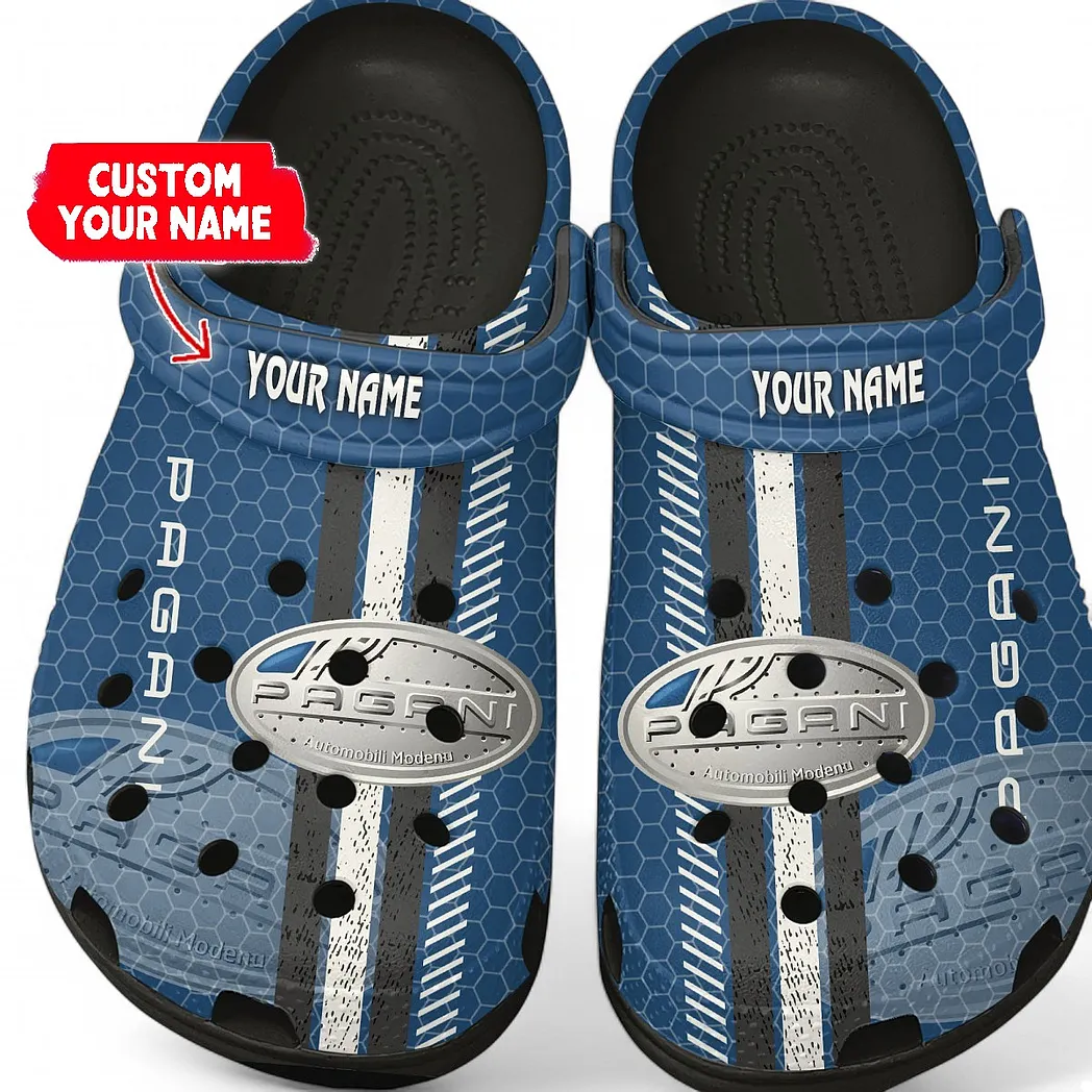 Pagani Crocs Shoes Gift For Pagani Lovers, Birthday Gift For Husband, Boyfriend CAR82022025639 - Black