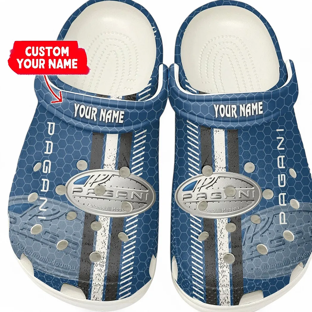 Pagani Crocs Shoes Gift For Pagani Lovers, Birthday Gift For Husband, Boyfriend CAR82022025639 - White