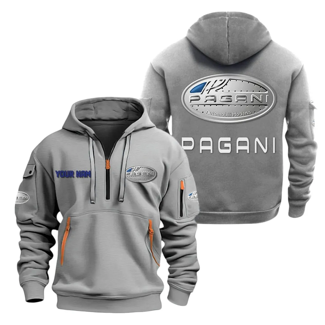 pagani half zip hoodie for men gift for pagani lovers car20022125735 gray tjv7h