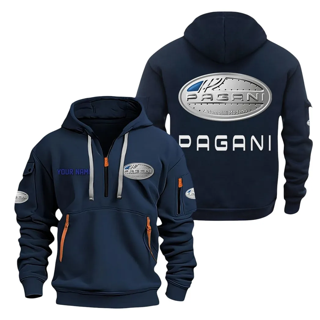 Pagani Half Zip Hoodie For Men, Gift For Pagani Lovers CAR20022125735 - Navy