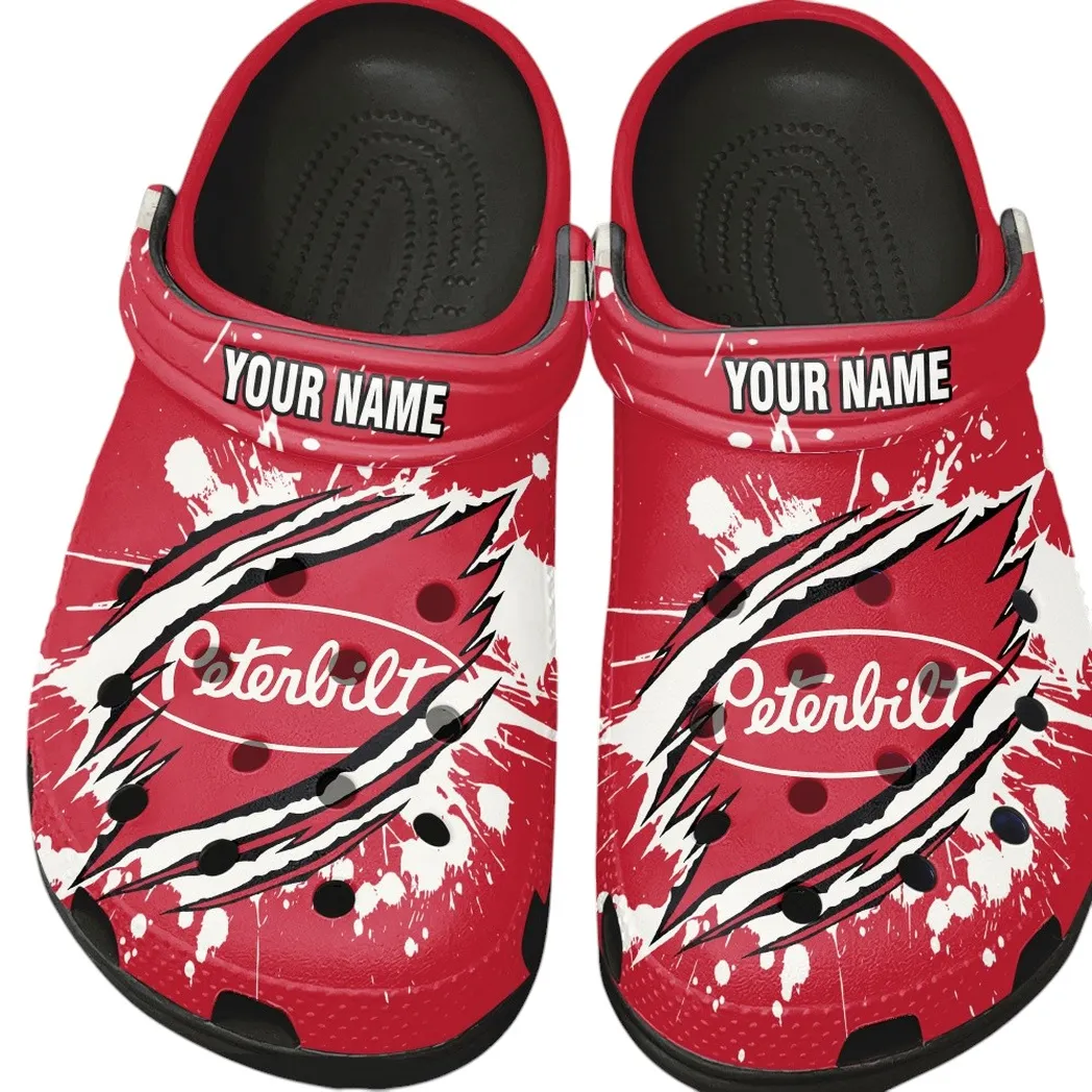 Peterbilt Crocs, Gift For Peterbilt Lovers, Gift For Him, Husband, Boyfriend CAR15303042522 - Black