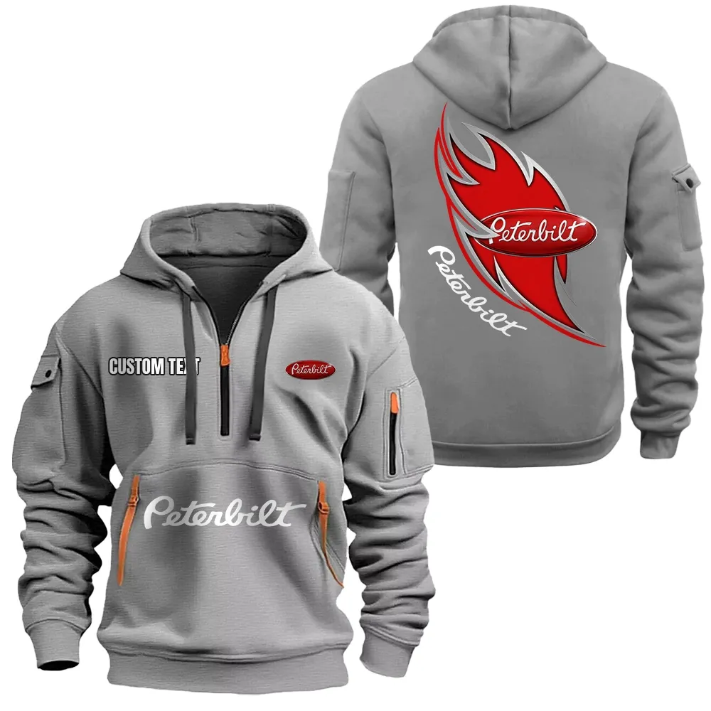 peterbilt hoodie half zipper car1701112158 car all over print hoodie half zipper gray 7qzhh