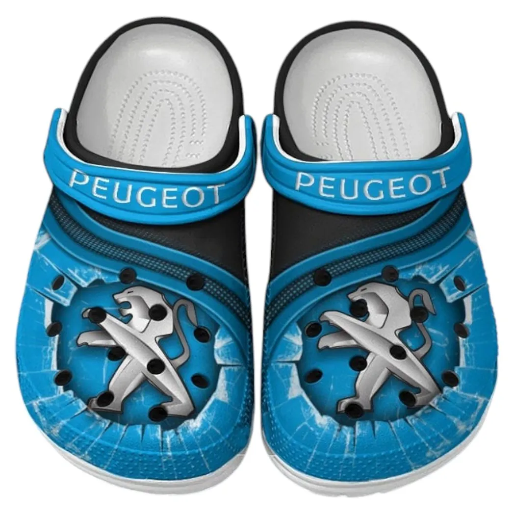 Peugeot Crocs Clogs Men Women, Gift For Peugeot Fan CAR188032025137 - Blue