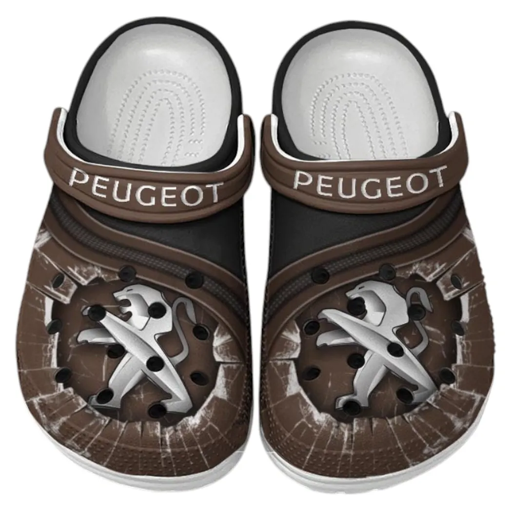 Peugeot Crocs Clogs Men Women, Gift For Peugeot Fan CAR188032025137 - Brown