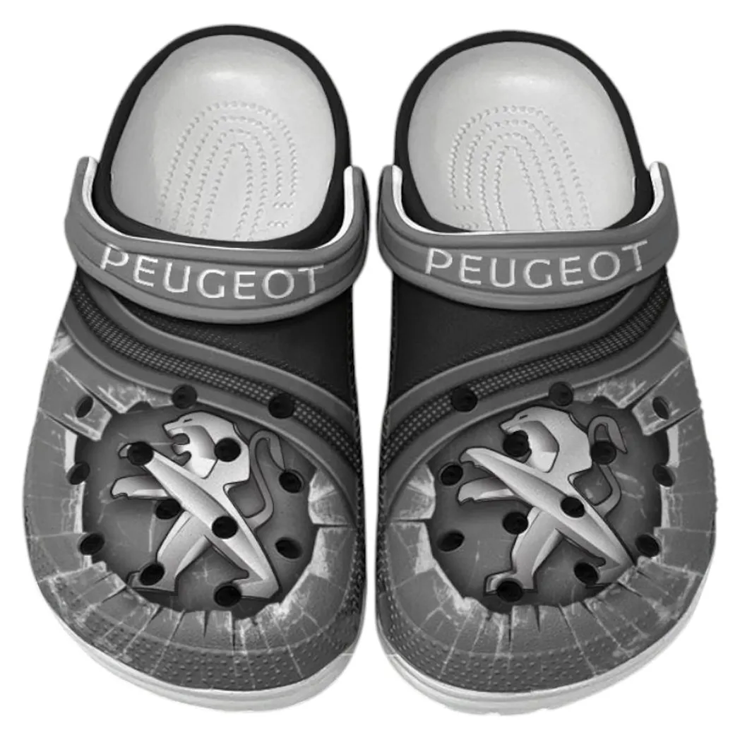 Peugeot Crocs Clogs Men Women, Gift For Peugeot Fan CAR188032025137 - Gray