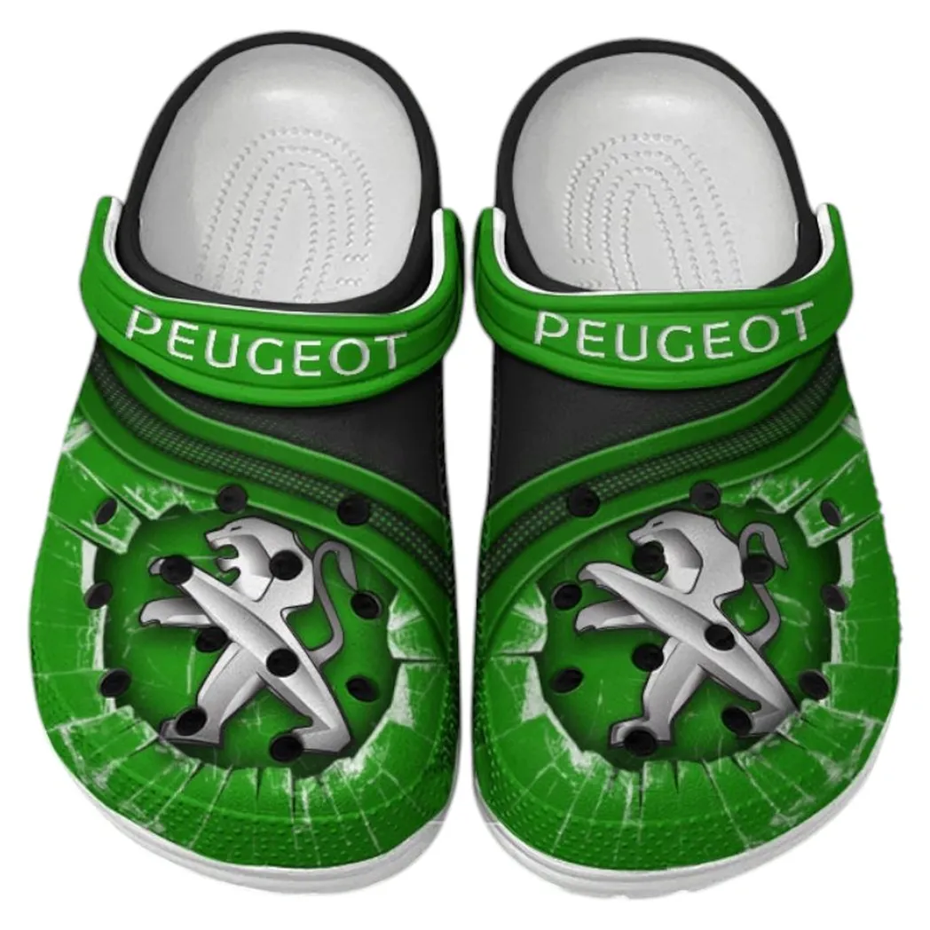 Peugeot Crocs Clogs Men Women, Gift For Peugeot Fan CAR188032025137 - Green