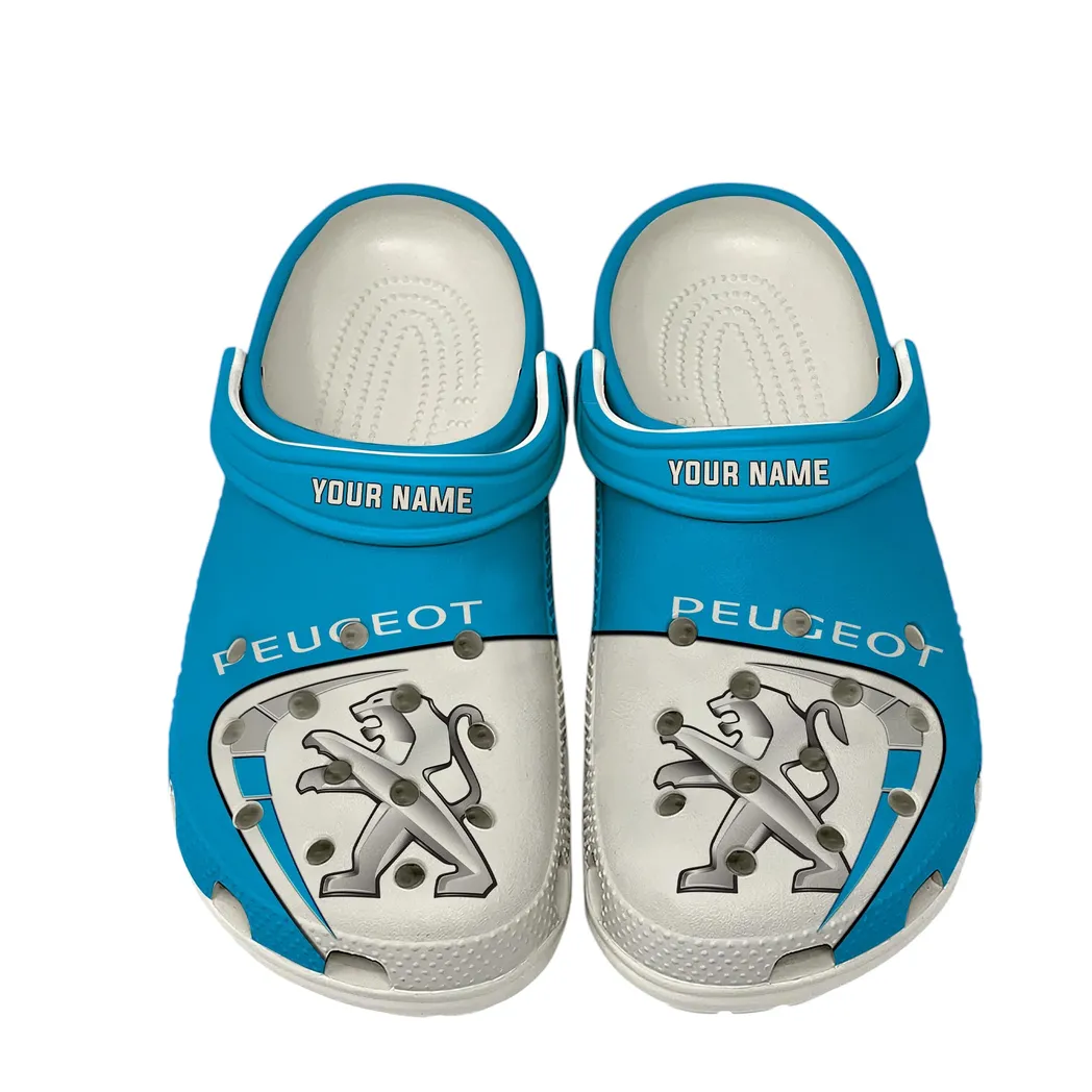 Peugeot Crocs, Gift For Peugeot Lover, Gift For Him, Husband, Boyfriend CAR16802262550 - White
