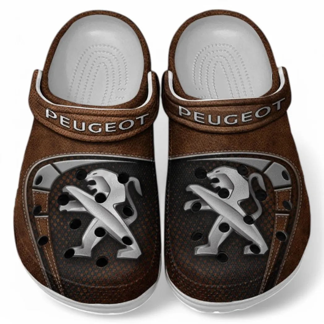 Peugeot Crocs Sandals For Men Women, Gift For Peugeot Fan CAR177031425620 - Brown