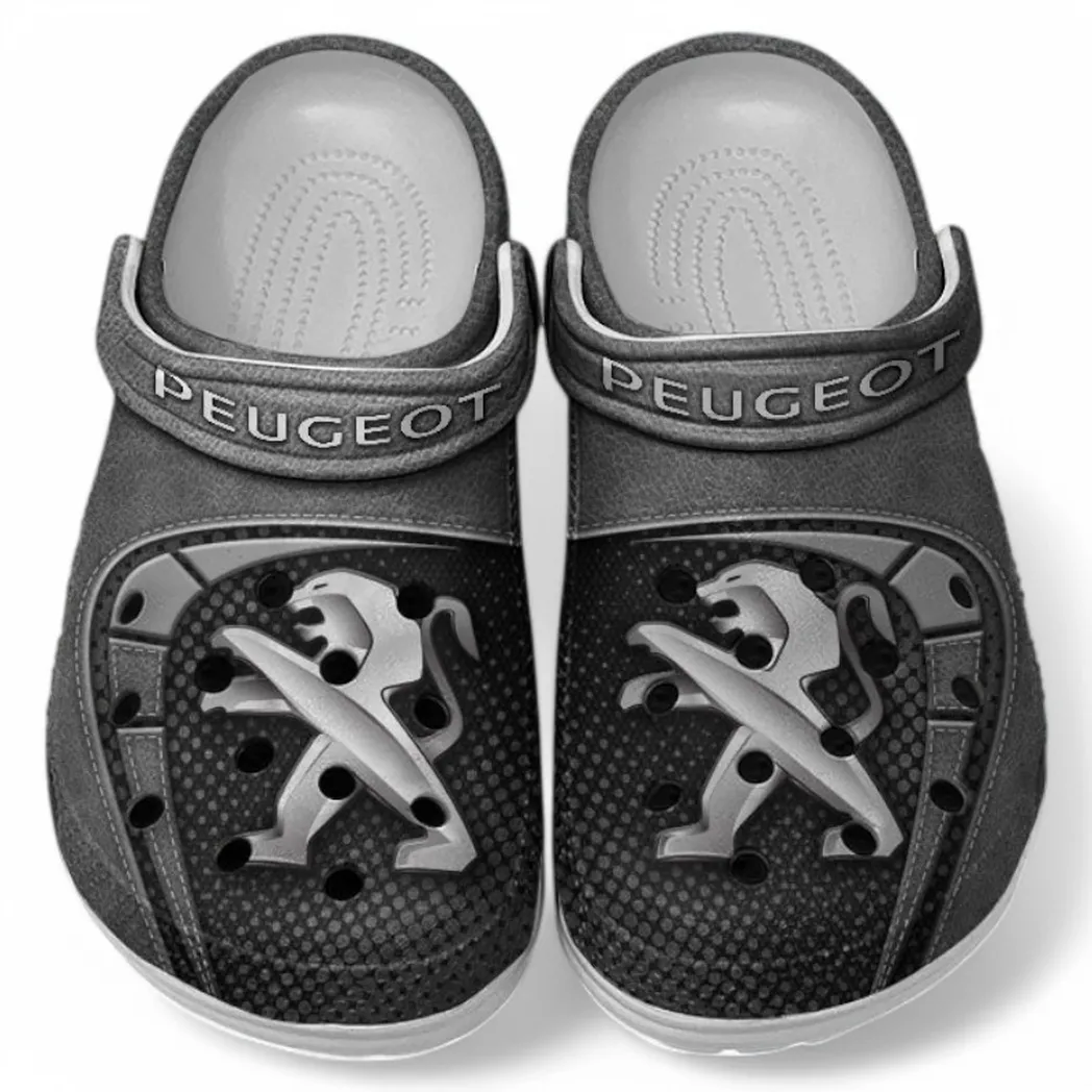 Peugeot Crocs Sandals For Men Women, Gift For Peugeot Fan CAR177031425620 - Gray