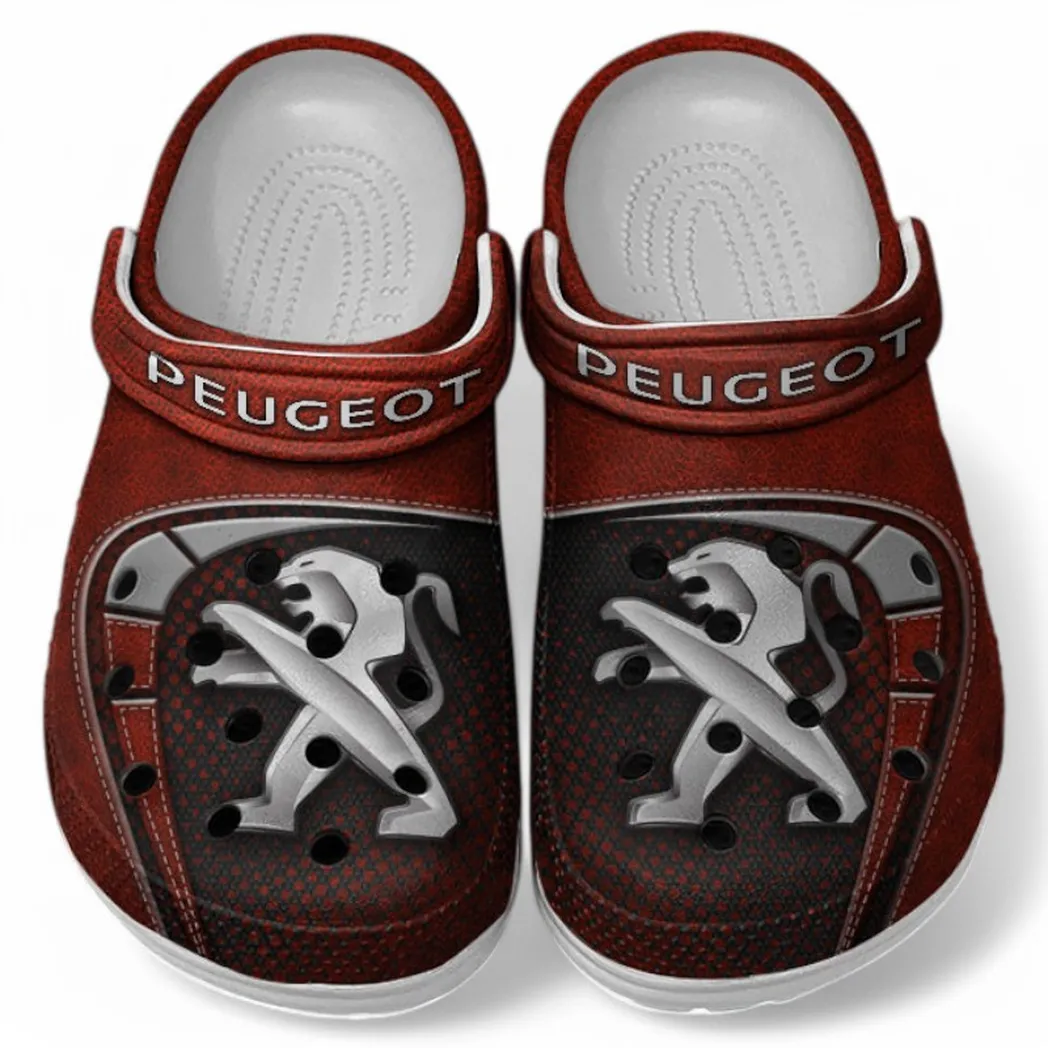 Peugeot Crocs Sandals For Men Women, Gift For Peugeot Fan CAR177031425620 - Red