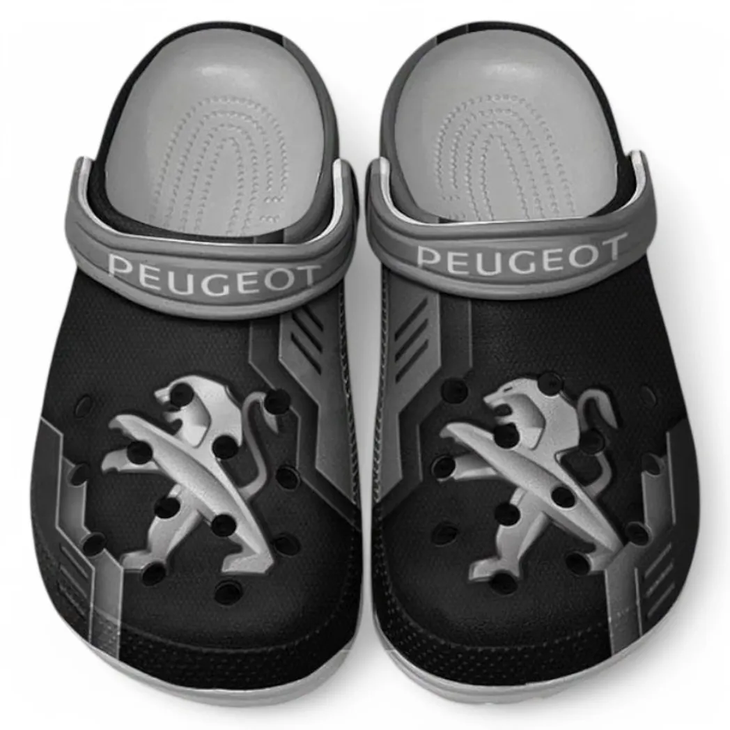 Peugeot Crocs Shoes, Clogs Men Women, Gift For Peugeot Fan CAR185031525280 - Gray