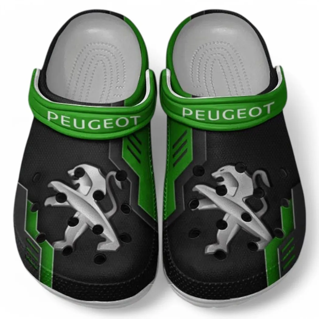 Peugeot Crocs Shoes, Clogs Men Women, Gift For Peugeot Fan CAR185031525280 - Green